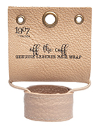 1907 by Fromm Leather Hair Cuff, Nude - Click Image to Close